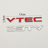 Lettres en métal 3D, logo I-VTEC, badge Vtec, autocollants pour coffre arrière de voiture, emblème pour Honda Civic