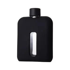 RTS Neues Design Silikon-Glasflasche 100 ml Kapazität Unterstützung benutzerdefiniertes Logo farbige Verpackung niedlicher Stil Glasflasche