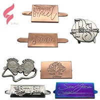Plaque nominative en zinc lavable Lihui de luxe, à logo 3D gaufré, personnalisable, couleurs au choix pour portefeuilles et sacs à main