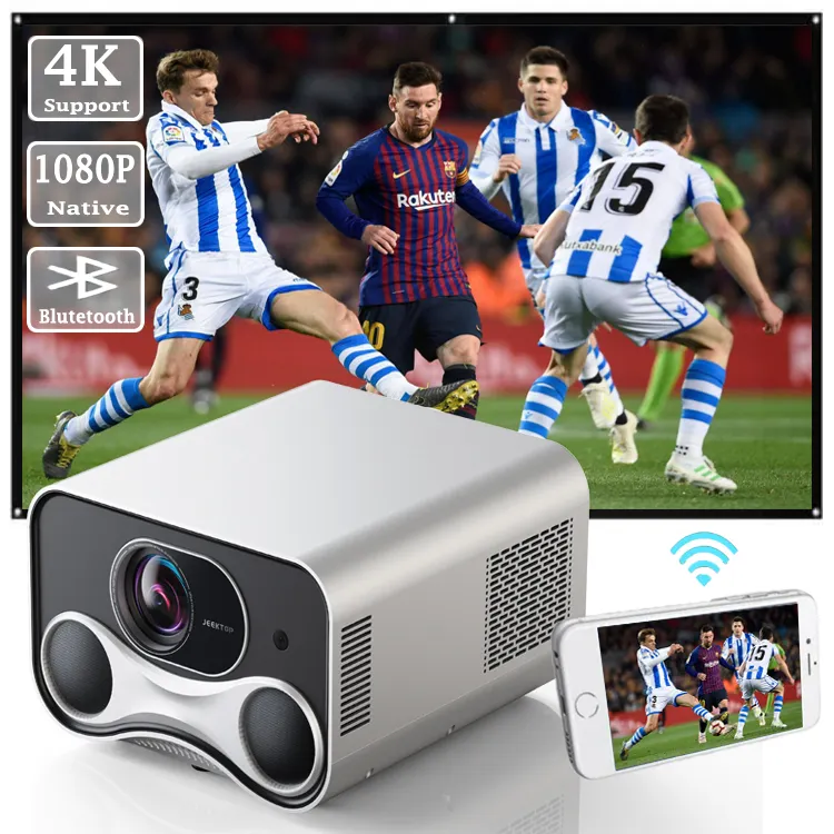 Alicsd sıcak satış 5G WiFi projektör 4k desteklenen 1080P LCD Full HD taşınabilir projektör ev sinema ve açık filmler için