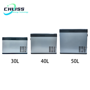 Réfrigérateur-congélateur <span class=keywords><strong>solaire</strong></span> pour voiture 40L DC12V, réfrigérateur portable alimenté par l'énergie <span class=keywords><strong>solaire</strong></span> avec panier de rangement flexible pour viande, boissons, voyages - Product Image 3