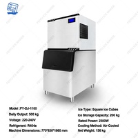 Fabricante de hielo en cubos comercial de alta calidad de 150kg a 500kg, compresor Emerson directo de fábrica para bares, cafeterías, hoteles, restaurantes