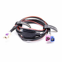 Conector Automotriz HSD de 4+2 Pines Hembra a Doble HSD de 4 Pines Macho con Codificación por Colores, Cable LVDS