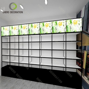 Mostrador de exhibición compacto de muebles de diseño de tienda de cosméticos pequeña personalizada para diseño de tienda de <span class=keywords><strong>espacio</strong></span> limitado para tienda de cosméticos pequeña - Product Image 4