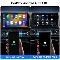 Adaptador Inalámbrico Fuallwin Portátil Mini USB de ABS+PC y Aleación de Aluminio, 5GHz WiFi Bluetooth Carplay con Control por Voz para iPhone Smart