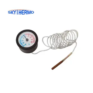 Termómetro capilar de plástico para aire acondicionado, dial de agua y agua-40 + 40C, termómetro con tubo capilar