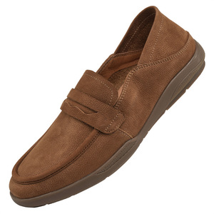 Mocassins en cuir véritable pour hommes, bout rond, semelle extérieure en caoutchouc souple, chaussures décontractées d'été, semelle intermédiaire en EVA - Product Image 2
