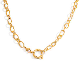 Stainless Steel Jewelry <b>Set</b> Geometric Oval Chain Necklace <b>Bracelet</b> Unisex Fashion Jewelry - Product Image 5