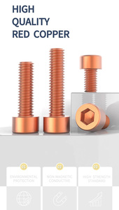 Vis à tête hexagonale <span class=keywords><strong>en</strong></span> cuivre T2, métriques DIN <span class=keywords><strong>EN</strong></span> <span class=keywords><strong>ISO</strong></span> <span class=keywords><strong>4762</strong></span> M2-M2.5-M3~M5-M6-M8 - Product Image 4