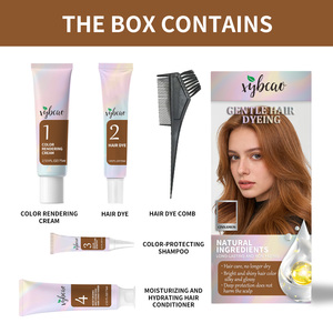 Crema <span class=keywords><strong>Tinte</strong></span> Capilar Herbal Canela Cálida con Ginseng y Manzanilla, Fórmula Vegetal, Brillo Radiante, No Irritante, 500ml, Suministro OEM - Product Image 2