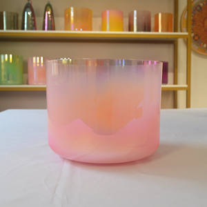 Cuenco curativo con sonido HF, cuenco de cristal Rosa nacarado, fábrica de cuarzo puro, cuenco de sonido de cristal de alquimia, Meditación de Yoga - Product Image 3