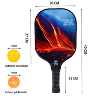 Raquettes de pickleball personnalisables en fibre de carbone de 16 mm d'épaisseur, noyau en nid d'abeille PP
