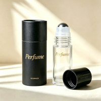 Bouteilles à bille en verre transparent anti-fuite de 30 ml et 50 ml avec bille roulante en acier inoxydable, flacons roll-on vides pour déodorant de voyage