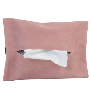 Boîte à mouchoirs suspendue en cuir suédé noir, facile à installer, portable, pour rangement dans la poche du siège de voiture - Product Image 4