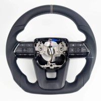 Volant en cuir intégral chauffant et vibrant, amélioré, avec fonction Plug and Play pour TOYOTA LC200/Prado LC250