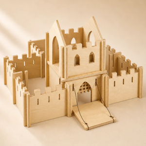 FortressToys Fortezza in Legno Grande, Giocattolo in Legno per Bambini, Set di Giocattoli - Product Image 1