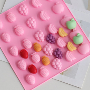 Bán Buôn Khuôn Kẹo Đá Dâu Tây Tự Làm Hình Trái Cây Không Chứa BPA Khuôn Nến Kẹo Mềm Bánh Ngọt Sô Cô La Để Trang Trí - Product Image 4