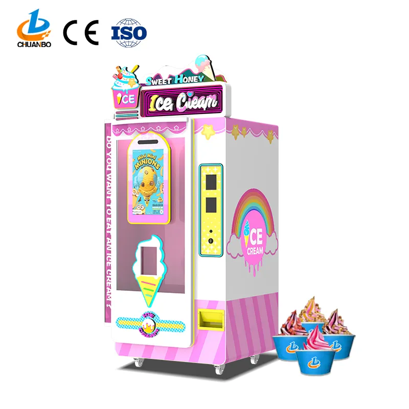 2023 gran oferta comercial de alta calidad de fábrica de China máquina automática de helados máquinas expendedoras para artículos al por menor