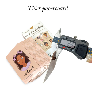 Cartes flash éducatives multi-sensorielles sur les émotions pour enfants, durables, écologiques, personnalisées pour les garçons et les filles - Product Image 3