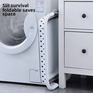 Panier à linge en plastique pliable et mural de grande taille Panier de nettoyage ménager pour le rangement des vêtements sales Panier de salle de bain - Product Image 4