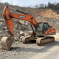 Excavatrice sur chenilles hydraulique Doosan DX380 d'occasion, 38 tonnes, état d'origine, faible nombre d'heures de fonctionnement, entièrement révisée, durable
