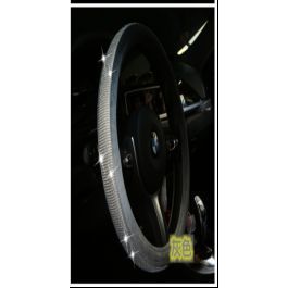 Funda para Volante Gris Decorada con Pedrería, Ajuste Universal - Product Image 3