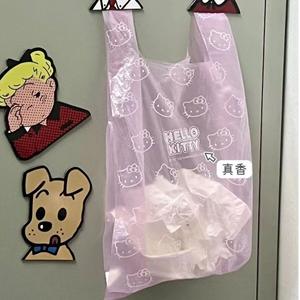 Chat mignon rose créatif pour Hello Kitty sac en plastique jetable biodégradable Portable voiture cadeau de stockage des ordures - Product Image 5