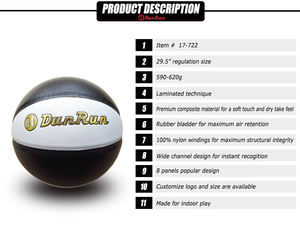 ที่กำหนดเองหนังพีวีซีPUลูกเดิมDeบาสเก็ตบอล - Product Image 3