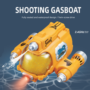 Bateau télécommandé étanche <span class=keywords><strong>2</strong></span>,4 GHz, mini bateau électrique à pulvérisation d'eau, haute vitesse, jouets RC pour enfants avec lumière éblouissante - Product Image 2