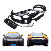 Nouveau Kit Carrosserie Sport en Fibre de Carbone 2015-2023 pour Modification Automobile, avec Phares Antibrouillard, Jupes Latérales Avant/Arrière, Calandre et Ailes, à Fixation par Vis, pour Benz AMG GT
