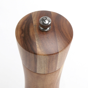 Moulin à sel et poivre <span class=keywords><strong>en</strong></span> bois <span class=keywords><strong>massif</strong></span> et acrylique avec couvercle <span class=keywords><strong>en</strong></span> céramique pour épices. - Product Image 2