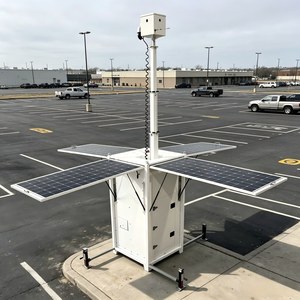 Tour de surveillance vidéo <span class=keywords><strong>solaire</strong></span> hors réseau avec mât de 6 m et 4 panneaux solaires pour la sécurité des zones éloignées - Product Image 5