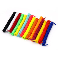 Lacets personnalisés Weiou en spirale torsadée, sans nœuds, élastiques bouclés, 4 mm, embouts en plastique polyester, longueur/largeur personnalisables, lacets pour enfants