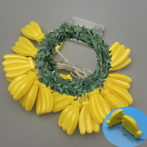 Nouvelles guirlandes lumineuses LED d'extérieur et d'intérieur avec design banane, alimentées par piles, pour la décoration de mariage, de fêtes et de Noël - Product Image 5