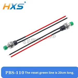 HXSchip 소형 버튼 스위치 PBS-110 프레스 메이크 브레이크 셀프 리셋 2핀 순간 전원 7MM 시작 버튼 IP50 10k회 기계식 - Product Image 6