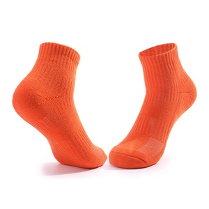 High-End Custom Designed Knitted Sports <b>Socks</b> for Men and Women with Anti-Slip <b>Breathable</b> Logo on Cuff and Bottom - Product Image 2