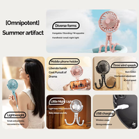 Ventilateurs portables et portables, mini ventilateur rechargeable à clipser, rotation à 360 degrés, trépied flexible, ventilateur pieuvre pour bébés