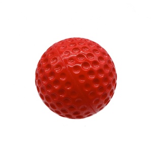 Nhà Máy Trực Tiếp 9 Inch Red Shiny Bề Mặt Dimple Bóng Chày Thêm Cứng Thấp Bounce Sử Dụng Cho Cricket - Product Image 2