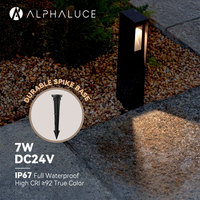 ALPHALUCE Lampadaire de Jardin LED à CRI Élevé ≥92, Étanche IP67, avec Nouvelles Options de Couleurs