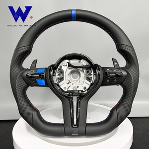 Volante de Cuero con Función de Calefacción y Vibración para <span class=keywords><strong>BMW</strong></span> F01 F10 F20 F22 F30 F31 F32 M2 F87 M3 F80 M4 E60 F90 X5 E90 - Product Image 1