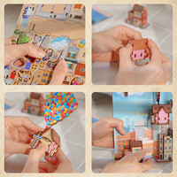 Untuk Perjalanan Bersama Angin Mainan Edukasi DIY Ramah Lingkungan Puzzle Kayu 3D Rak Buku DIY Set Blok 101~500 Potong