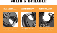 Cadenas à disque en acier inoxydable à 4 chiffres (3 pouces) pour extérieur, entrepôt, abri de jardin, casier de rangement