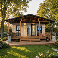 Maison de conteneurs de luxe personnalisée, villa modulaire pliable préfabriquée avec cuisine extérieure, ignifuge et étanche, pour complexe hôtelier