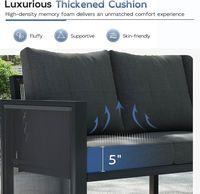 Hochwertiges Aluminium Outdoor-Patio-Möbelset Rattan Wicker Rope Outer Sofa Set Wasserdicht Modern