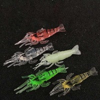 Leurre souple crevette nageuse 4,5 cm 2g – Leurres de pêche artificiels réalistes pour eau douce et eau salée
