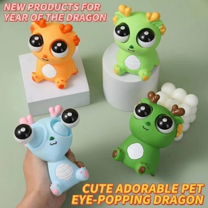 Pop Eye Dinosaur Squishy <b>Dragon</b> Squeeze Toy-Sensory Fidget Doll Stress Relief Prank Toy for Ages 8-13 Plastic - Product Image 1