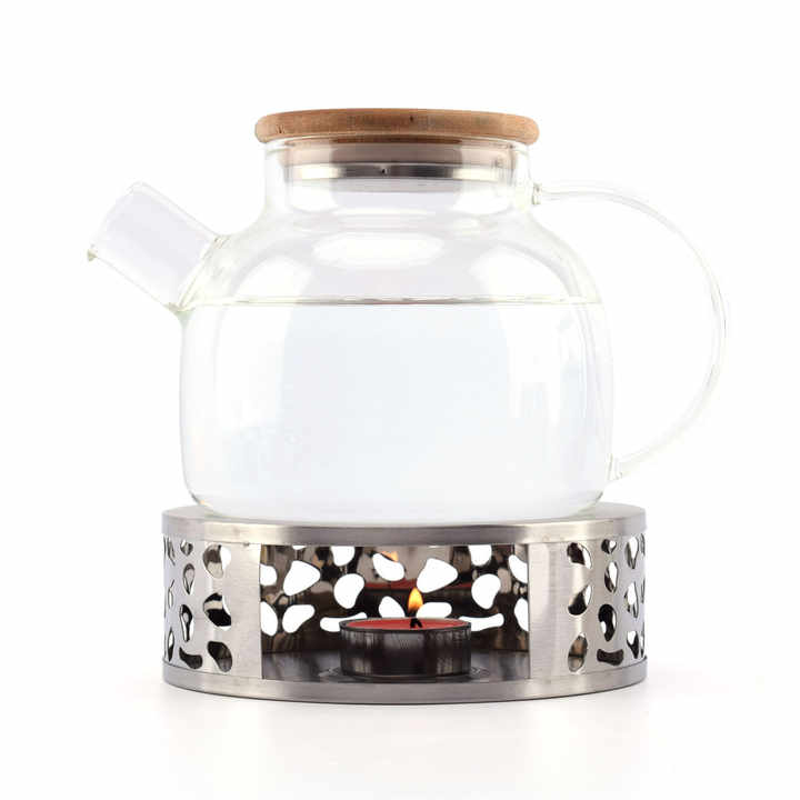 High End Black TeaPot Warmer Copper Gold Stainless Steel Tea