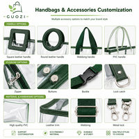 Fabrieksdirect OEM transparante PVC tas met drukknoopsluiting, stadion goedgekeurd, waterdicht, versterkt, groothandel, bulk PVC boodschappentas