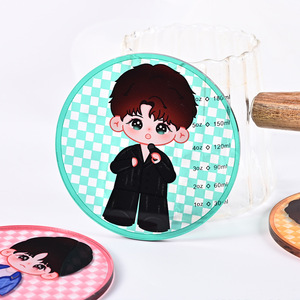 แผ่นรองแก้วการ์ตูนอนิเมะแบบขายส่ง ทนความร้อน ทำจากพลาสติก สำหรับใช้ในร้านกาแฟและร้านอาหาร - Product Image 4