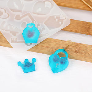 6 أنواع من الأقراط المعلقات قوالب سيليكون عيد الميلاد الجرو الدببة عجلات فيريس مفاتيح الرسم المعلقات قوالب سيليكون - Product Image 6